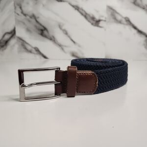J. Crew Belt Navy and Brown Braided Belt